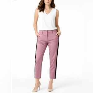 NWT Wildfang Mauve Slim Pants with Black Side Stripe